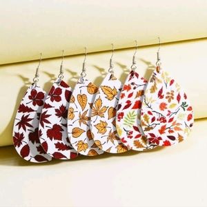 🍉5 for $25* Leaf Pattern Earrings